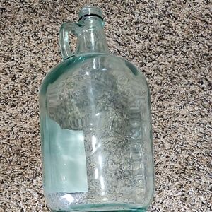 Clear Aqua Glass Jug with Handle - Home Kitchen
